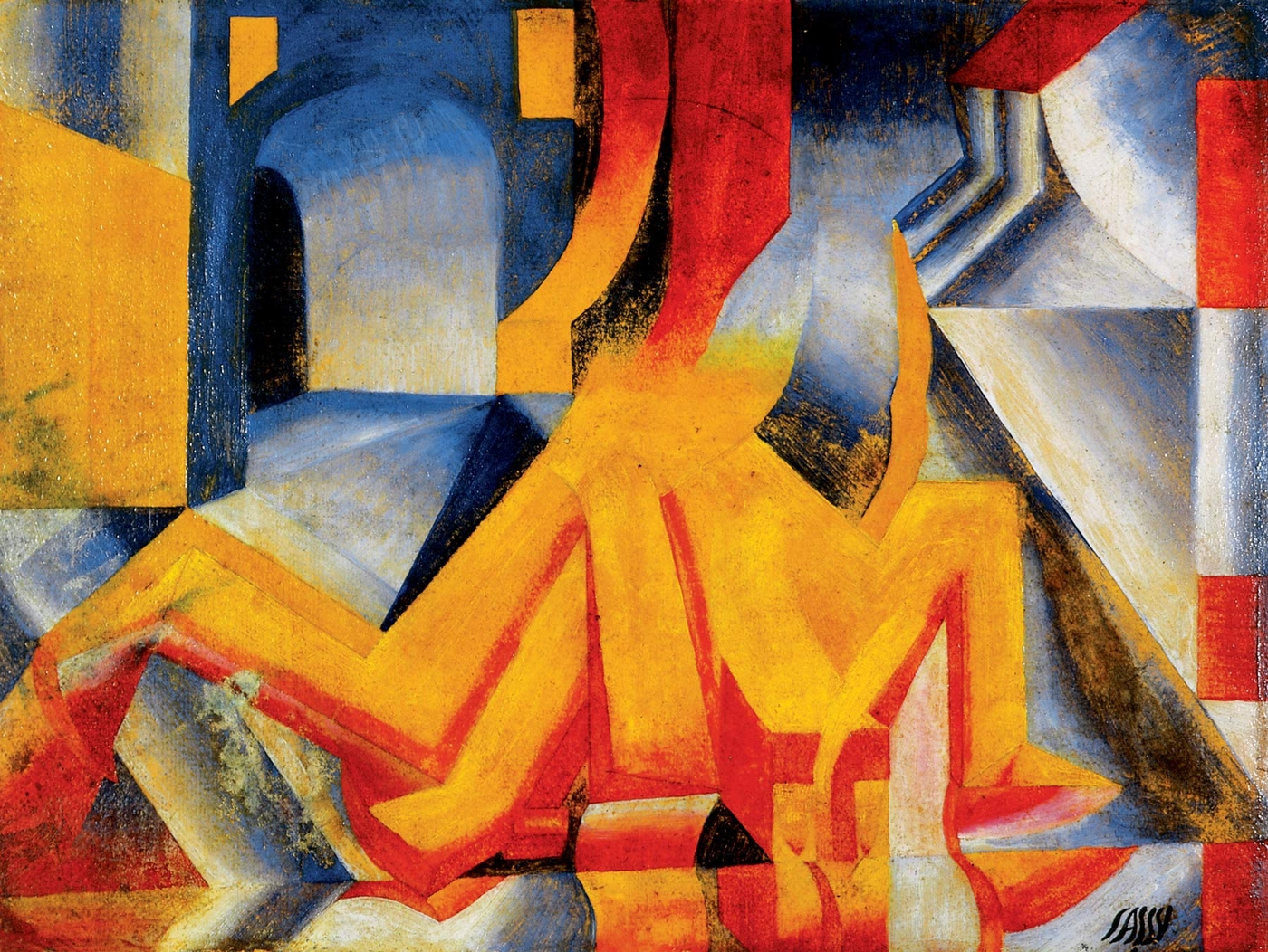 Uomo che si abbevera alla sorgente