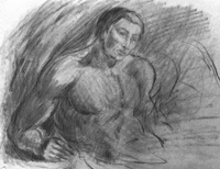 <div><span style="font-size: 18px"><em>Studio per La morte di Cesare </em>1938</span></div><div><span style="font-size: 18px">Matita blu</span></div><div><span style="font-size: 18px">24,5 × 31,8 cm</span></div>